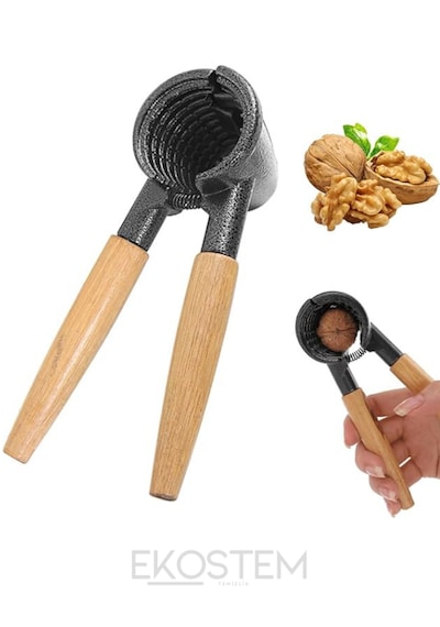 Ahşap Saplı Ceviz - Badem - Fındık Kıracağı Nussknacker