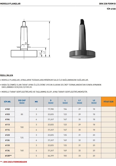 Fett 160x5 Dın 228 Form B Morslu Flanş