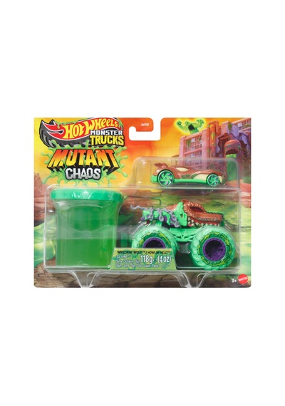 Hot Wheels Monster Trucks Mutant Kaosu Çoklu Paketi Wreckin Wolf Çok Renkli