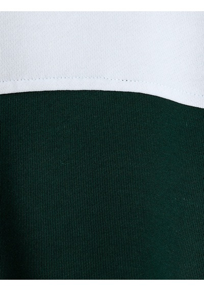 Koton Polo Yaka Nakışlı Düğmeli Renk Bloklu Oversize Sweatshirt Yeşil 5sal10439ık Yeşil Koton Polo Yaka Nakışlı Düğmeli Renk Bloklu Oversize Sweatshirt Yeşil 5sal10439ık Yeşil