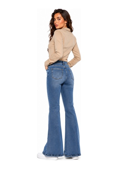 Dekploy Kadın İspanyol Paça Fit Jean Pantolon Bgl-st05451 Buz.mavi