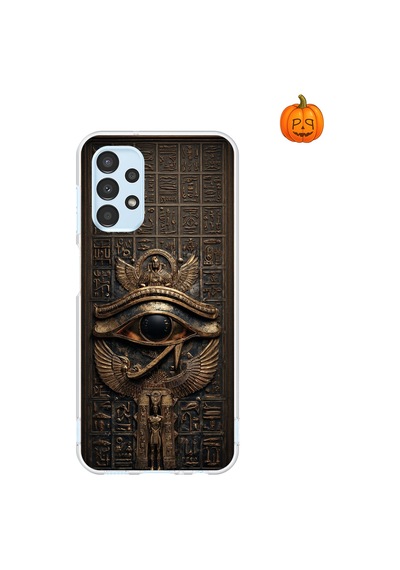Samsung Galaxy A13 Uyumlu Şeffaf Kılıf Antik Mısır 2 Tasarımlı