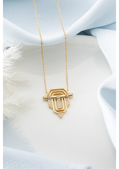 Çekirdekjewelry 925 Ayar Gümüş Altın Kaplama Serenay Kolye Sarı