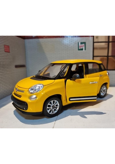 Welly Koleksiyon 1 / 24 Ölçek Fiat 500l Sarı Model Metal Araba