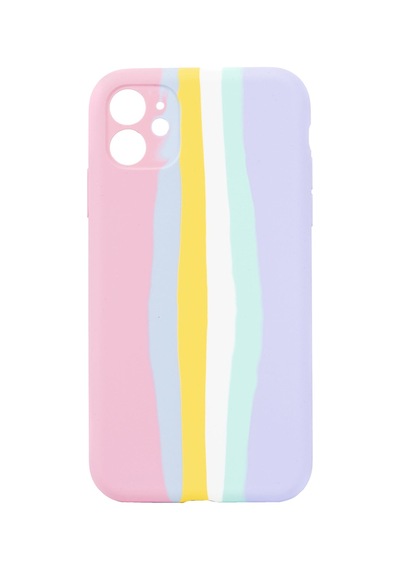 İ'think Apple Uyumlu iPhone 11 Rainbow Silinebilir Kapak