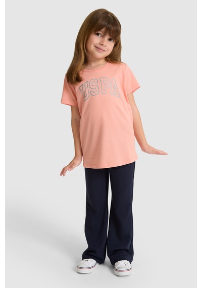 U.s. Polo Assn. Kız Çocuk Mercan Tişört Basic 50325631-vr204 Coral