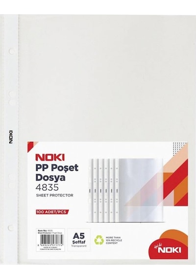 Noki Poşet Dosya A5 100 Lü 4835