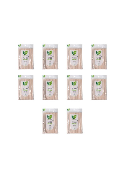 Roll-up Doğaya Dönüş Ekolojik Doğal Doğa Dostu %100 Ahşap Bıçak - 16 Cm. - 50'li 10 Paket Ahşap