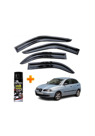 Seat Ibiza Mügen Cam Rüzgarlığı 2002 - 2008 Arası 4 Lü Takım +500ml Lastik Parlatıcı -