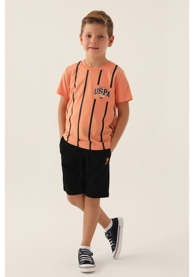 U.S. Polo Assn. Lisanslı Since Turuncu Erkek Çocuk Bermuda Takım 5274-43185 Turuncu