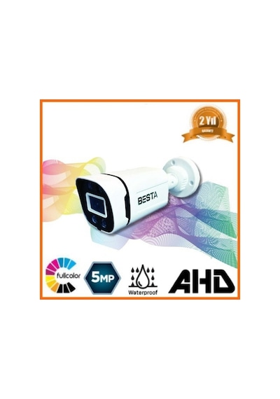 River World Bullet Güvenlik Kamerası Ahd 5 Mp 4 Atom Warm Led