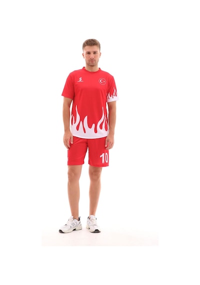Sportech R0121 Alevli Türkiye Forma Takımı Tek Kelime İsim Yazılır Kırmızı