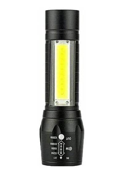 Taktikal Fener Led Usb Ultra Güçlü Mini Boy Şarjlı El Feneri Siyah
