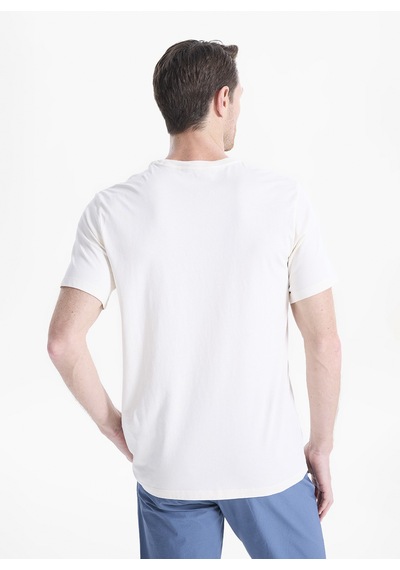 Dockers Bej Erkek Slim Fit Logo Baskılı T-shirt A1103-50