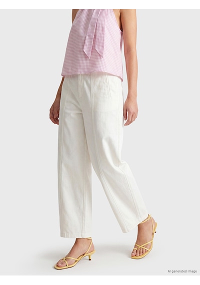 Lcw Vision Ekru Loose Fit Kadın Pantolon
