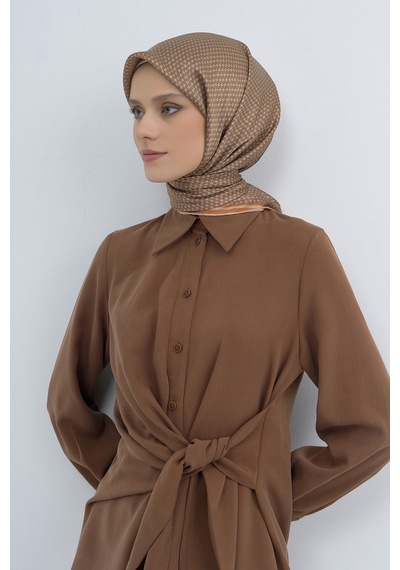 Armine Saf İpek Sura Eşarp-2026 İlkbahar-yaz- 952800d Turuncu-vizon
