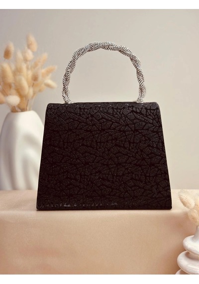 Elora Atelier Elora Mozaik Desen Siyah Simli Çanta Çok Renkli