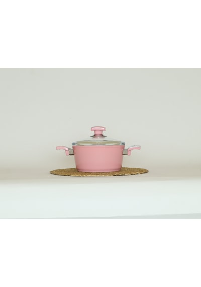 Bonera Seramik 18 Cm Derin Tencere Pembe Pembe