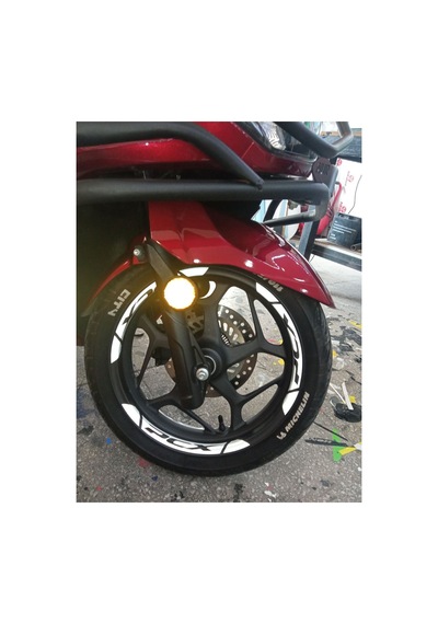 Honda Pcx Uyumlu Beyaz Kesimli Jant Şerit Sticker