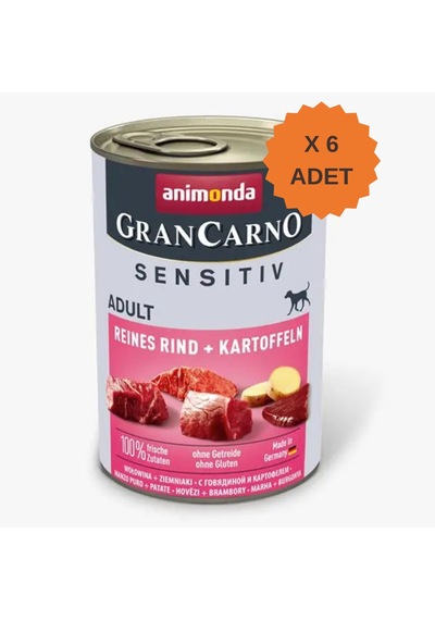 Animonda Grancarno Sensitive Sığırlı Ve Patatesli Yetişkin Köpek Konservesi 400gr X 6 Adet