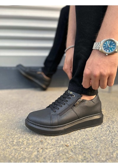 Dmr Elegance Jy155 Warrior Bağcıklı Ve Fermuarlı Cilt Erkek Günlük Sneaker Ayakkabı Cst - Siyah Dmr Elegance Jy155 Warrior Bağcıklı Ve Fermuarlı Cilt Erkek Günlük Sneaker Ayakkabı Cst - Siyah
