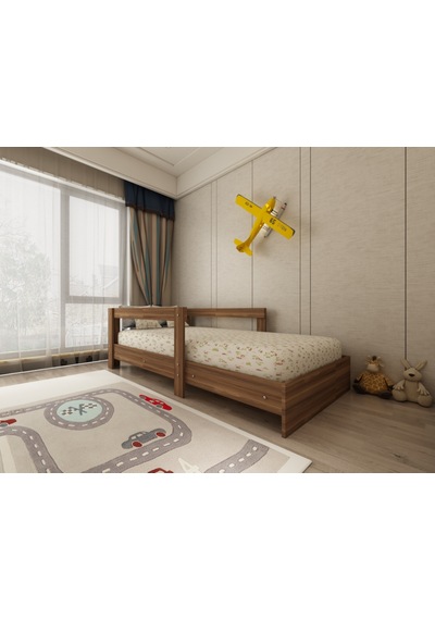 Herseycik Ninnimo Montessori 90X190 Yatak Uyumlu Karyola Y7-2 Ceviz