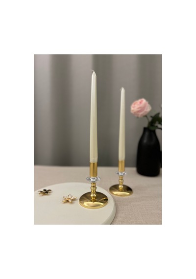 Gold Rengi Emıly Crystal 2'li Şamdan&mumluk Seti Altın - 820457374 Altın