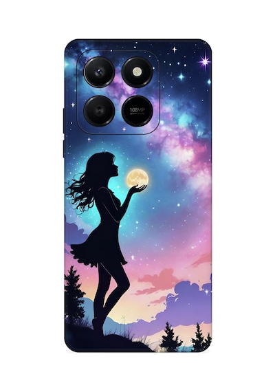Kılıfland Honor X7d Uyumlu Kılıf Boutique Baskılı Resimli Woman İn Moon Pcode -005 Çok Renkli