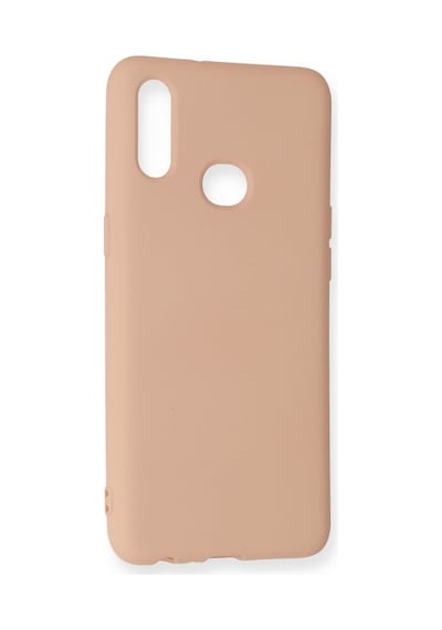 Samsung Galaxy Uyumlu A10s Kılıf Nano İçi Kadife Silikon - Pudra Bz8683140148973