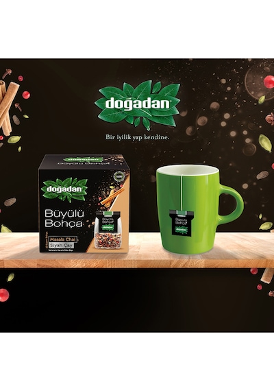 Doğadan Büyülü Bohça Masala Chai Baharatlı Karışık Siyah Süzen Poşet Çay 10'lu