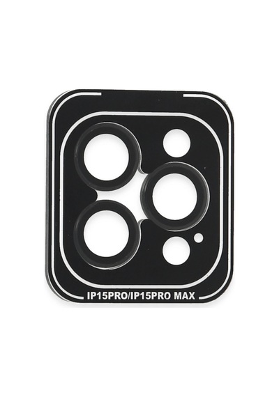 Joko Apple iPhone Uyumlu  15 Pro Max Pvd Metal Kamera Lens - Siyah