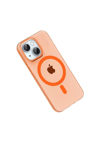 Joko Apple iPhone Uyumlu   15 Pc Blank Magsafe Kapak - Turuncu