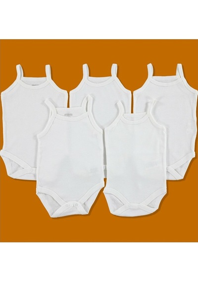 Özdemirli Bebe Özdemirlitekstil Çıtçıtlı Badi Ip Askılı Krem Renk (5Li Paket ) Krem