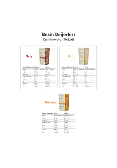 Freeze Dried Kış Meyveleri Paketi 1 Adet