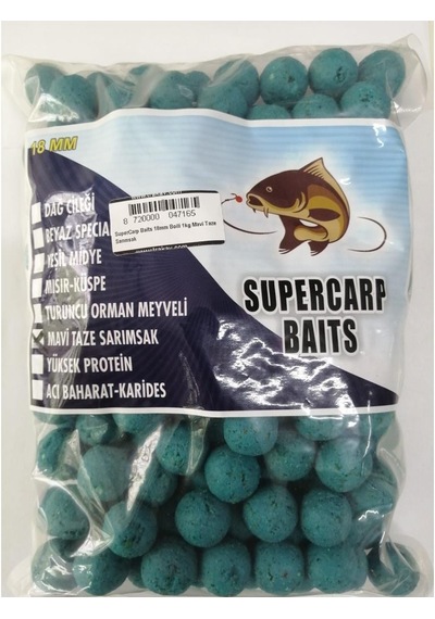 Supercarp Baits 18Mm Boili 1Kg Mavi Taze Sarımsak