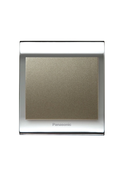 Viko Panasonic Thea Blu Tekli Anahtar Çerçeve Chrome+beyaz, Kapak Dore