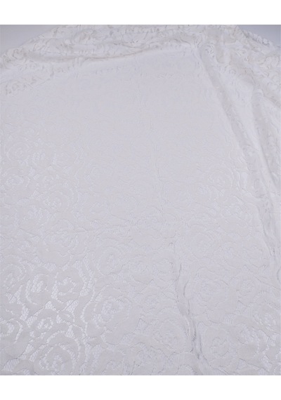 Beyaz Renkte İnce Yumuşak Dantel Kumaş Elbiselik & Abiyelik 140x275cm-12575