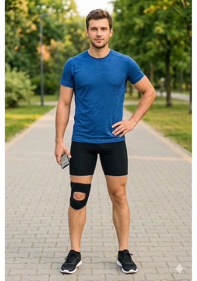 Ayarlanabilir Patella Destekli Medikal Dizlik Menisküs Ve Bağ Desteği - Sporcu Dizliği Koşu Bandı
