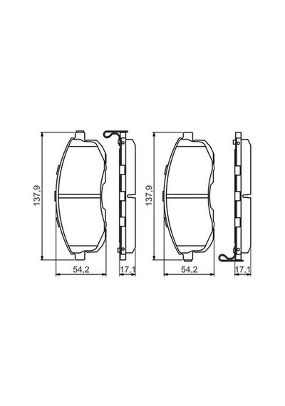 Nissan Pulsar 1.2 2014-2018 Bosch Ön Balata 21561
