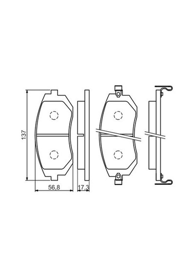 Subaru Forester 2.5 2007-2010 Bosch Ön Balata Netpar23865