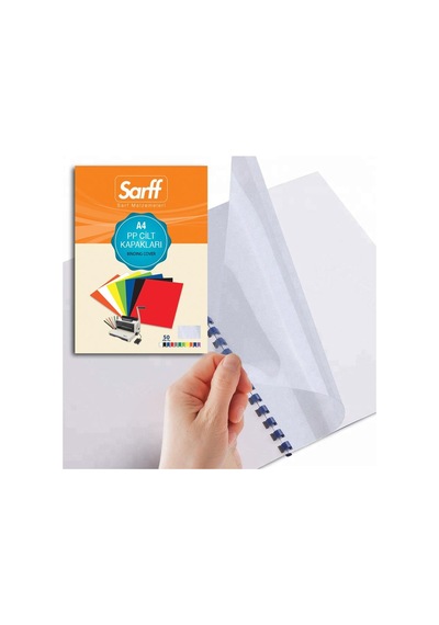 Sarff 450 Micron A4 Şeffaf Pp Kapak Mat+mat 50 Li Paket