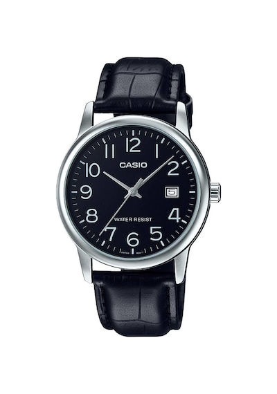 Casio Ltp-v002l-7budf-mtp-v002l-1budf Çift Saat Seti Siyah Deri Kordon Erkek Kadın Kol Saati Gri