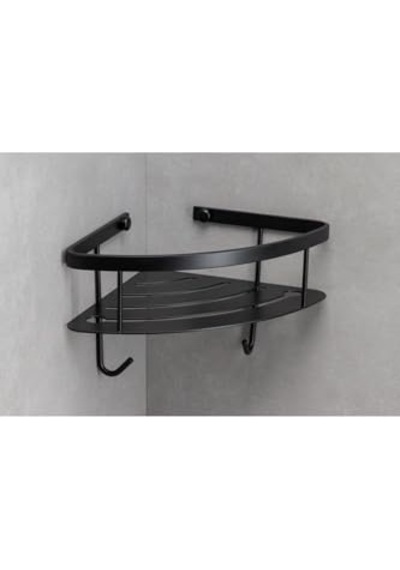 Banyo Duş Raf Sistemi Siyah Renk 152x197x280 Mm Diğer