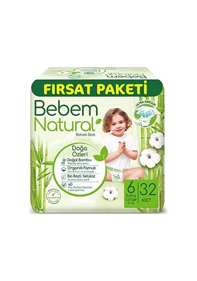6 Beden Xlarge Fırsat Paketi Bebek Bezi 1 X 32 Adet