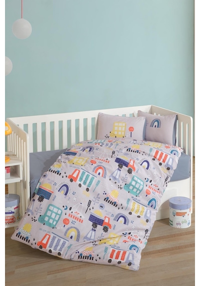 Clasy Bebek Nevresim Takımı Sun Big City Mavi