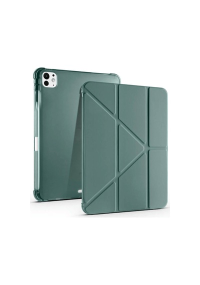 Apple Uyumlu iPad Pro 11 2025 M5 Çip Tri Folding Kalem Bölmeli Akıllı Standlı Özellikli Kılıf Kapaklı Kılıf