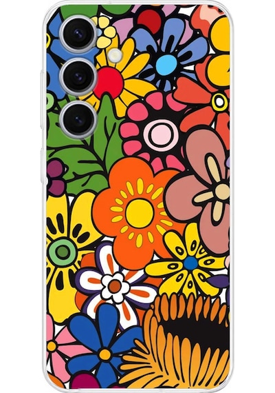 Samsung Galaxy S24 İle Uyumlu Retro Color 2 Kamera Korumalı Şeffaf Kılıf Şeffaf
