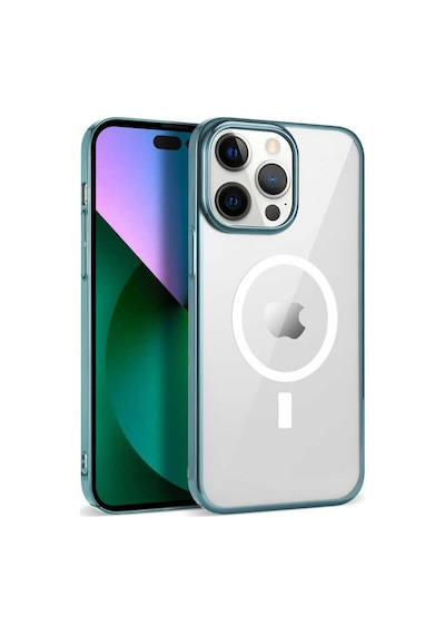 Kilifone - İphone 14 Pro Max Uyumlu Kılıf Magsafe Özellikli Pixel M-safe Kapak - Sierra Mavi - T25239