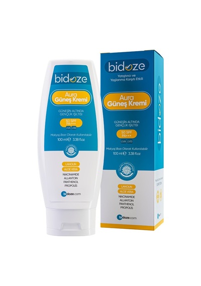Bidoze Aura Yatıştırıcı & Anti Aging Etkili Güneş Kremi 100 Ml Leke Karşıtı Ve Onarıcı Bakım