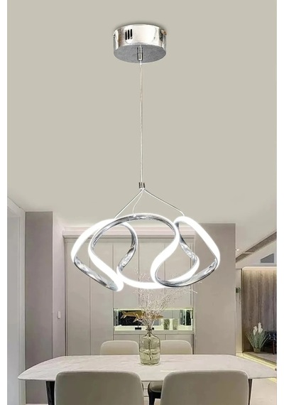 Dron Led Avize 3 Mt - Kumandasız / Krom Krom